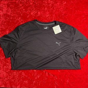 Puma Black Nylon Graphic Sport T-shirt SS - XL